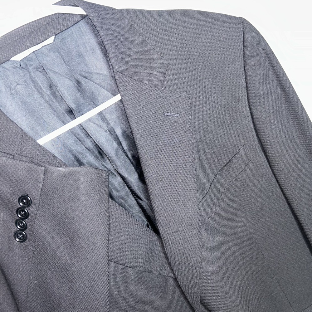 Canali 1934 Black Travel Water Resistant Blazer Jacket Made in Italy, 52L